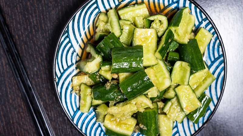 Smashed cucumber salad